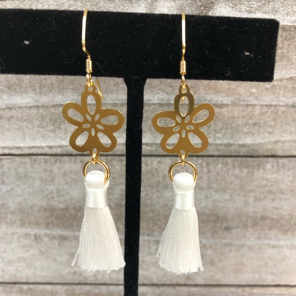 Filigree and Tassel Earrings - Picture 2 of 6
